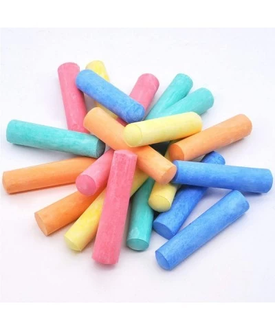 60 Pcs Chalks Set with Rounded Case Jumbo Washable Outdoor Bulk Chalk Non-Toxic Sidewalk Chalks Set for Art Play and Outdoor ...