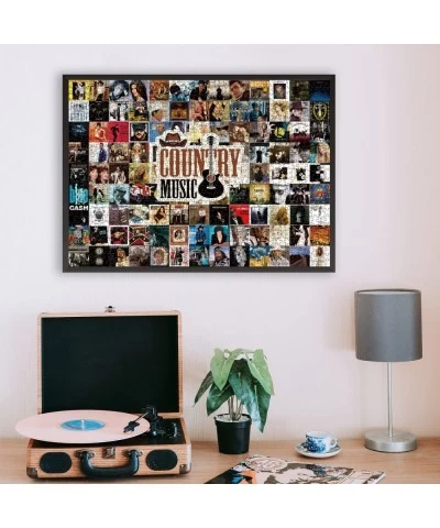 Country Music Jigsaw Puzzles 1000 Pieces Album Cover Puzzles as Music Gifts Rock Puzzles for Adult Music Collection Puzzles M...