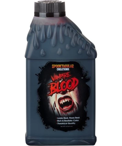 Pint of Vampire Blood 16oz Liquid Fake Blood Bottle of Vampire Blood for Halloween Makeup Costume Decoration $16.49 Kids' Dre...