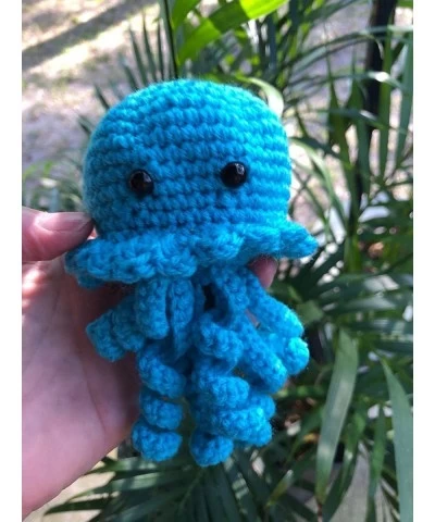 Jellyfish Stuffed Plush Toy - Handmade in The USA - Soft and Adorable (Blue) $26.67 Plush Figure Toys