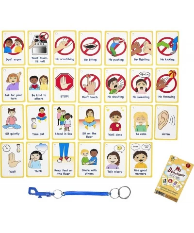 My Behaviour Cards 27 Flash Cards for Visual aid Special Ed Speech Delay Non Verbal Children and Adults with Autism or Specia...