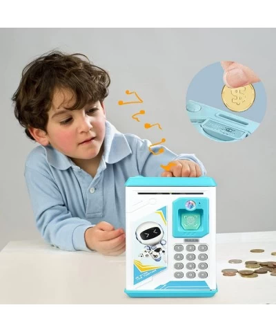 Kids Electronic Piggy Bank Mini ATM Piggy Bank for Real Money Piggy Bank for Boys Girls Toy Auto Scroll Paper Money Saving Bo...