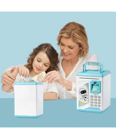 Kids Electronic Piggy Bank Mini ATM Piggy Bank for Real Money Piggy Bank for Boys Girls Toy Auto Scroll Paper Money Saving Bo...