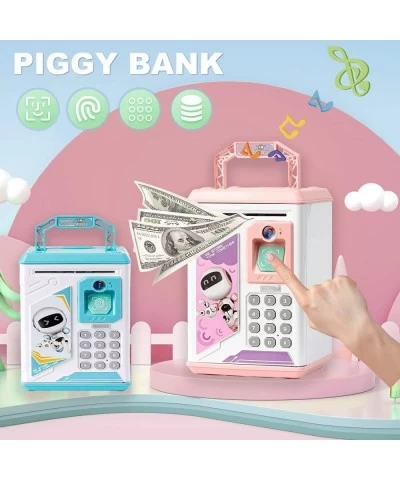 Kids Electronic Piggy Bank Mini ATM Piggy Bank for Real Money Piggy Bank for Boys Girls Toy Auto Scroll Paper Money Saving Bo...