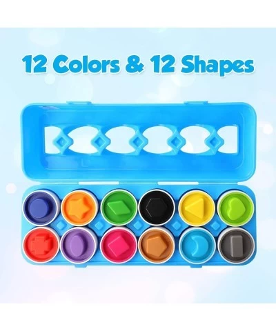 Shape Sorting Eggs - Developmental and Educational Toy - A Dozen Pieces for Mixing and Matching Color or Shape - Recommended ...