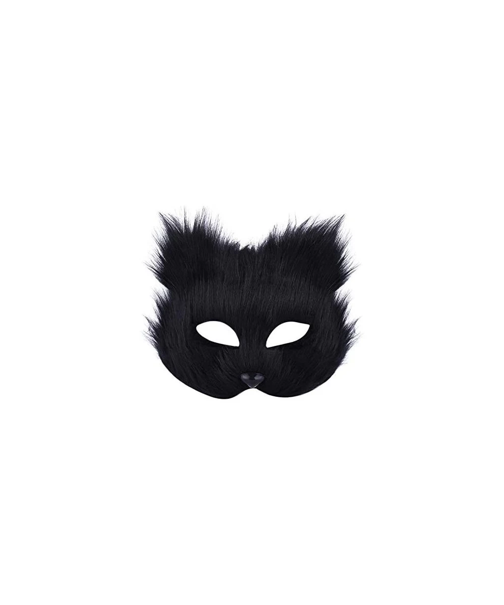 Fox Mask Halloween Cosplay Costume Half Face Animal Party Cat Masks $24.24 Kids' Dress-Up Accessories