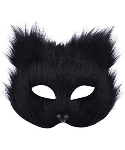 Fox Mask Halloween Cosplay Costume Half Face Animal Party Cat Masks $24.24 Kids' Dress-Up Accessories