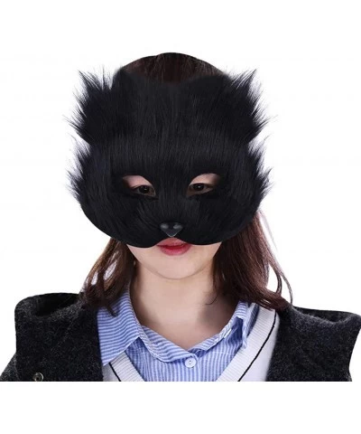 Fox Mask Halloween Cosplay Costume Half Face Animal Party Cat Masks $24.24 Kids' Dress-Up Accessories