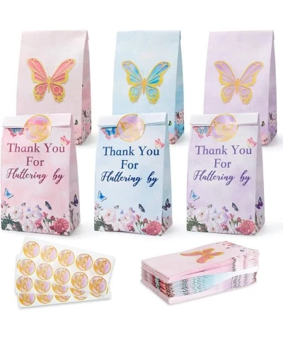 Butterfly Candy Bags 30 PCS Gift bags with Stickers Pink and Purple - Thank you Party Favor Goodie Bags - Medium Butterflies ...