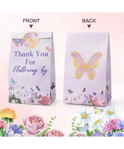 Butterfly Candy Bags 30 PCS Gift bags with Stickers Pink and Purple - Thank you Party Favor Goodie Bags - Medium Butterflies ...