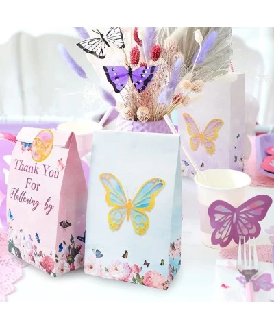 Butterfly Candy Bags 30 PCS Gift bags with Stickers Pink and Purple - Thank you Party Favor Goodie Bags - Medium Butterflies ...