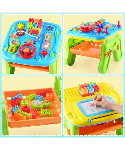 NA Baby Activity Table&Learing Table 7-in-1 Multi Kids Activity Table Set Early Education Toy Musical Table&Block Table Toys ...