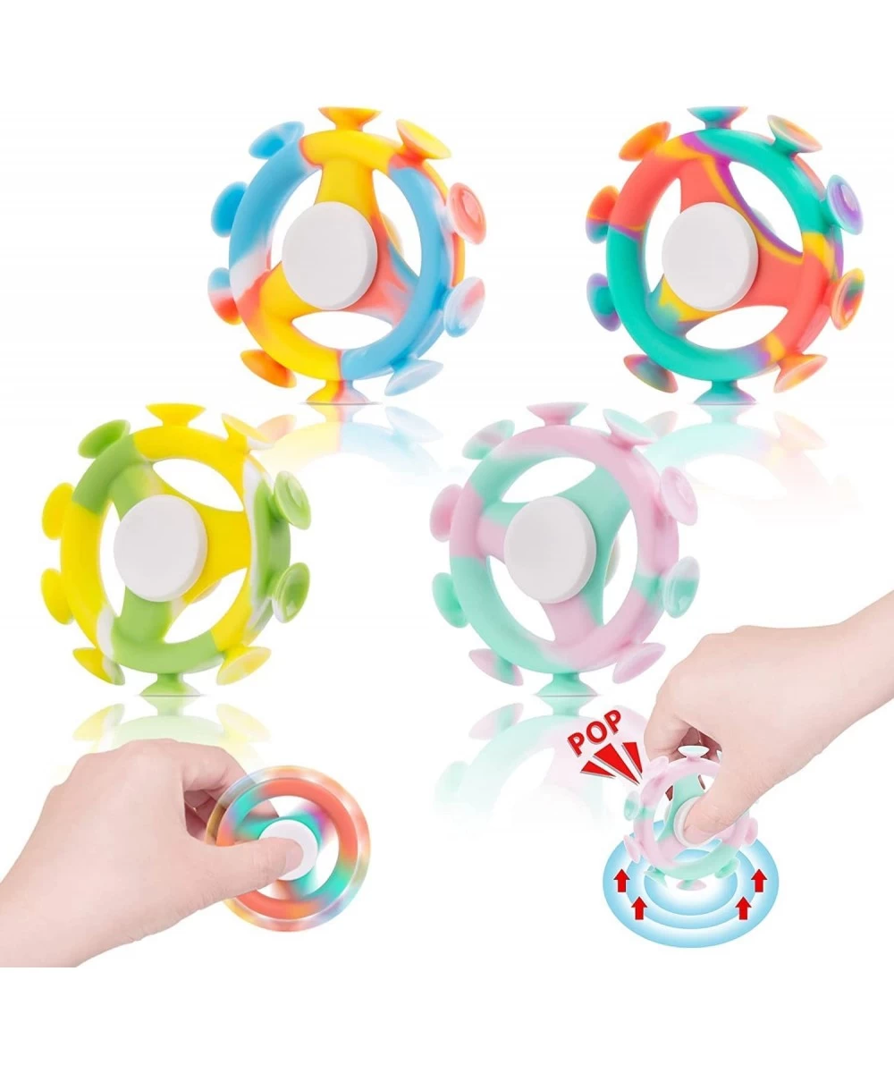 Pop Sucker Toys Set 4pcs 2 in 1 Fidget Toy High Speed and Throwing Game Decompression Toys Sucker Dart Sucktion Toys for Kids...