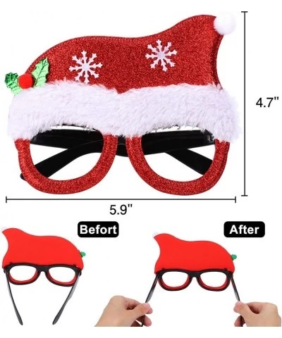 12 PCS Christmas Party Glitter Glasses Frames Holiday Glitter Christmas Glasses Gifts for Christmas Party Decorations $17.37 ...