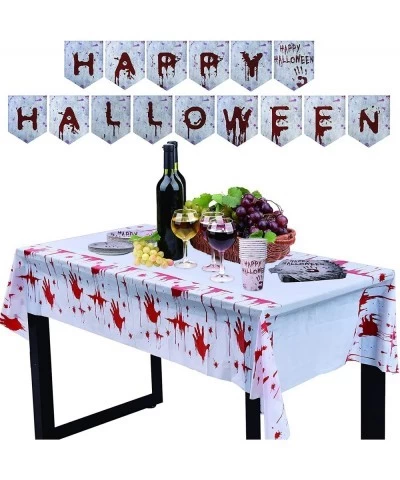 Halloween Plates and Napkins Party Supplies Halloween Party Supplies Disposable Scary and Bloody Zombie Handprints Tableware ...