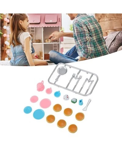 Mini Dollhouse Breakfast Toys Plastic Miniature Kitchen Food Drinks Model Toys Dollhouse Replacement Part(As Shown in All) $1...