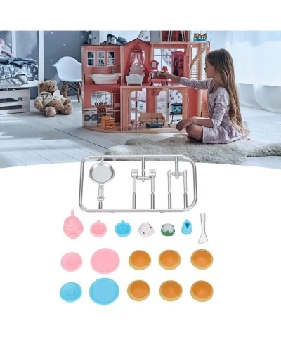 Mini Dollhouse Breakfast Toys Plastic Miniature Kitchen Food Drinks Model Toys Dollhouse Replacement Part(As Shown in All) $1...