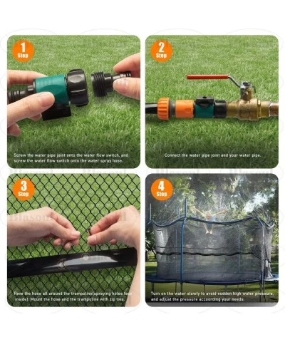 Trampoline Sprinkler for Kids Outdoor Trampoline Water Sprinkler Hose for Kids/Adults Fun Water Park Summer Trampoline Access...