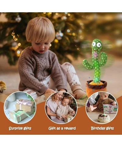 【Children's Songs Cactus Toy】 Singing Dancing Talking Cactus Toy Repeating What You Said Baby Cactus Toy Sing 10 Songs+Adjust...