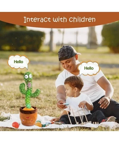 【Children's Songs Cactus Toy】 Singing Dancing Talking Cactus Toy Repeating What You Said Baby Cactus Toy Sing 10 Songs+Adjust...