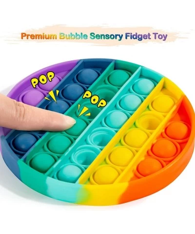 Push and Pop Bubble Fidget Sensory Toy Autism Special Needs Silicone Toy for Kids and Adults Rainbow $12.57 Fidget Toys