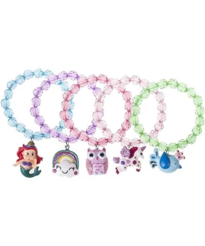 5pc Mermaid Bracelet Unicorn Bracelet Little Girl Animal Bracelets Teens Kids Owl Pendant Beaded Bracelet Girl Party Favor Pr...