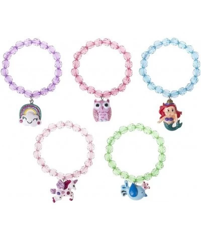 5pc Mermaid Bracelet Unicorn Bracelet Little Girl Animal Bracelets Teens Kids Owl Pendant Beaded Bracelet Girl Party Favor Pr...