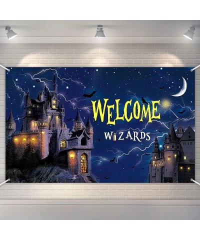 Wizard Birthday Party Supplies Wizard Backdrop Banners Birthday Background Magical Wizard Banner Welcome Sign for Boys Girls ...