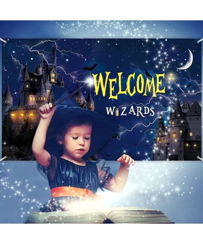 Wizard Birthday Party Supplies Wizard Backdrop Banners Birthday Background Magical Wizard Banner Welcome Sign for Boys Girls ...