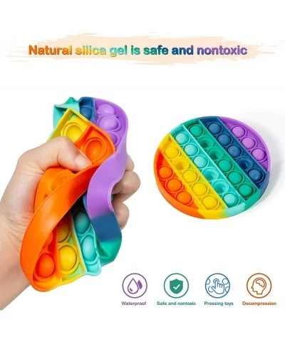 Push and Pop Bubble Fidget Sensory Toy Autism Special Needs Silicone Toy for Kids and Adults Rainbow $12.57 Fidget Toys