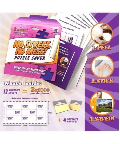 Preserve 2 x 1000 Pieces Jigsaw Puzzles - Puzzle Saver 12 Sheets - No Stress No Mess Jigsaw Puzzle Glue Sheets $24.11 Puzzle ...