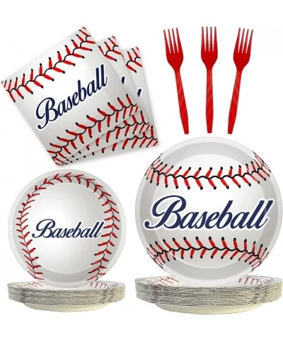 96 Pcs Baseball Party Decorations Kit Baseball Party Paper Plates Napkins Set Supplies Baseball Birthday Disposable Tableware...