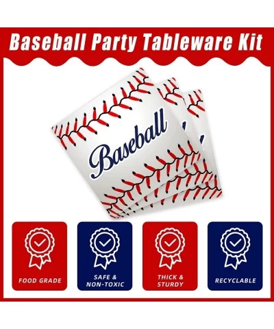 96 Pcs Baseball Party Decorations Kit Baseball Party Paper Plates Napkins Set Supplies Baseball Birthday Disposable Tableware...