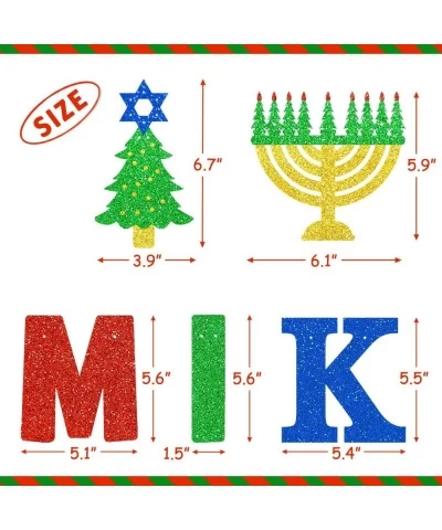 Merry Chrismukkah Banner Glittery Christmas Hanukkah Mixed Banner for Two-For-One Chrismukkah Celebrations Happy Chrismukkah ...