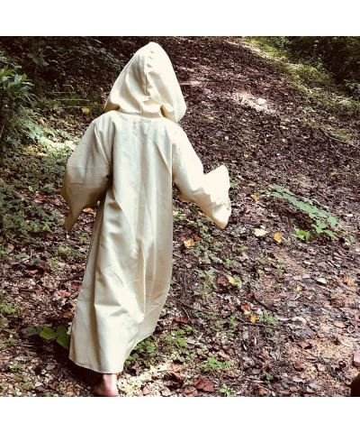 Kids Hooded Robe with Sleeves | Wizard Jedi Monk Medieval Cosplay Cape LARP Halloween Costume for Children $52.42 Kids' Costumes