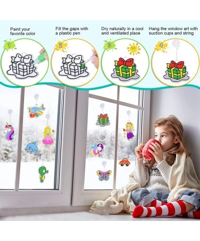 18PCS Make Your Own Window Arts and Crafts - Paint Your Own Suncatchers Kit DIY Painting Projects for Kids Ages 6 and Up $18....