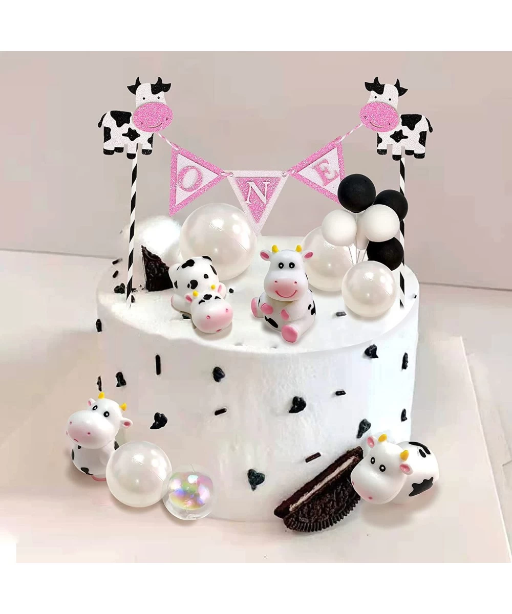 16 PCS Cow Cake Topper Cute Cow Animals Miniature Figurines for Baby Shower Party Kids Birthday Party Decorations $20.71 Kids...