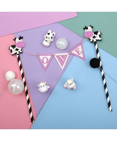 16 PCS Cow Cake Topper Cute Cow Animals Miniature Figurines for Baby Shower Party Kids Birthday Party Decorations $20.71 Kids...