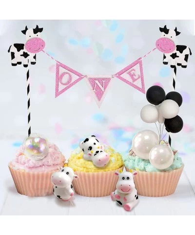 16 PCS Cow Cake Topper Cute Cow Animals Miniature Figurines for Baby Shower Party Kids Birthday Party Decorations $20.71 Kids...