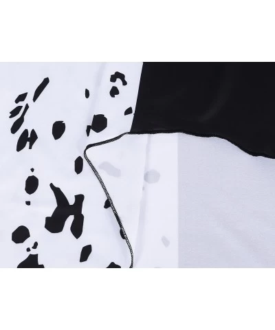 Girls Costume Deville Dress up Kids Christmas Cosplay Birthday Party Role Play Dalmatian Black White Dress $33.43 Kids' Costumes