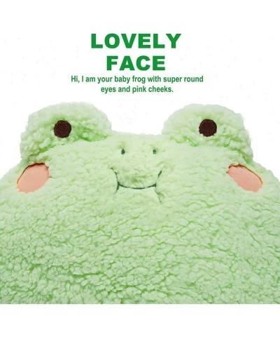 Frog Plush Pillow Super Soft Frog Stuffed Animal Adorable Plush Frog Cuddle Cushion Pillow for Kids $34.50 Kids' Plush Toy Pi...