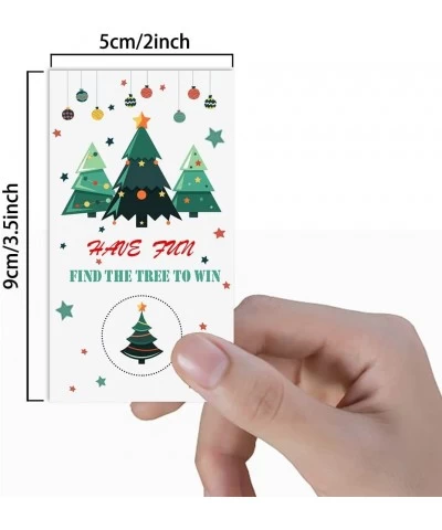 30 Pieces Christmas Trees Scratch Off Game Cards for Kids and Adults Christmas Party Games Vouchers Festive Raffle Tickets Xm...