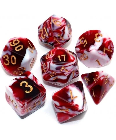 DND Dice Set Red Mix White Dice for Dungeon and Dragons D&D MTG 7-Die RPG Polyhedral Dice $13.77 Game Accessories