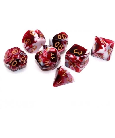 DND Dice Set Red Mix White Dice for Dungeon and Dragons D&D MTG 7-Die RPG Polyhedral Dice $13.77 Game Accessories