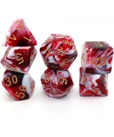 DND Dice Set Red Mix White Dice for Dungeon and Dragons D&D MTG 7-Die RPG Polyhedral Dice $13.77 Game Accessories