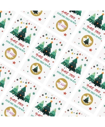 30 Pieces Christmas Trees Scratch Off Game Cards for Kids and Adults Christmas Party Games Vouchers Festive Raffle Tickets Xm...