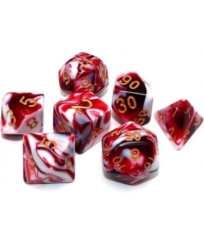 DND Dice Set Red Mix White Dice for Dungeon and Dragons D&D MTG 7-Die RPG Polyhedral Dice $13.77 Game Accessories