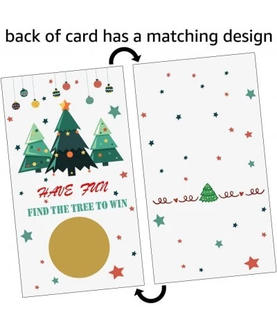 30 Pieces Christmas Trees Scratch Off Game Cards for Kids and Adults Christmas Party Games Vouchers Festive Raffle Tickets Xm...