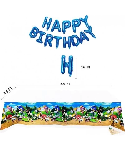 347 PCS Sonic Birthday Party Supplies The Hedgehog Birthday Decorations for Kids Include Balloons Backdrop Gift Bags Banner S...