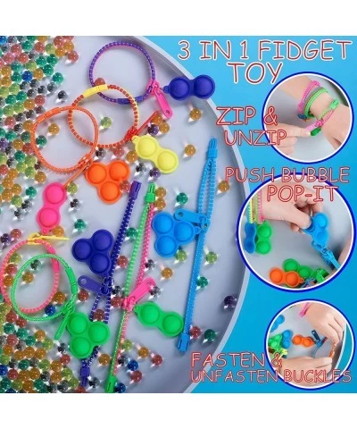 36 Bubbles Party Favors For Kids Upgraded Pop-it Zipper Bracelets Simple Dimple Fidget Bracelets Fidget Toys For Kids Stress ...